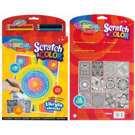 COLORINO SCRATCH&COLOR UKRYTE OBRAZKI 5+