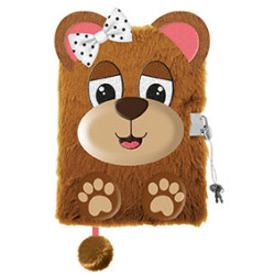 PAMIĘTNIK Z KŁÓDKĄ 3D WŁOCHACZ A5 96K BEAR OUTLET