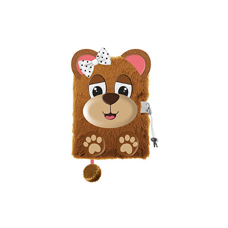 PAMIĘTNIK Z KŁÓDKĄ 3D WŁOCHACZ A5 96K BEAR OUTLET