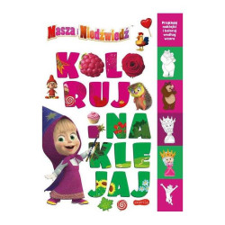 MASZA I NIEDŹWIEDŹ KOLORUJ I NAKLEJAJ 2