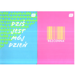 ZESZYT W LINIĘ 60 KARTEK Z MARGINESEM A5 FLUO