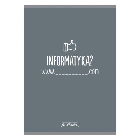 ZESZYT PRZEDMIOTOWY W KRATKĘ Z MARGINESEM 60 KARTEK A5 INFORMATYKA