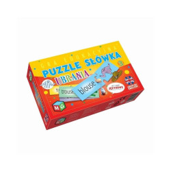 Puzzle angielskie słówka 2 - UBRANIA gra EDUKACYJNA 30 elementów Zabawy językowe