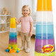 SMILY PLAY Wieża z Piłeczkami Piramidka Sensoryczna Sorter Dla Dzieci 65 cm OUTLET