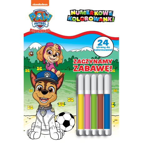 Zaczynamy zabawę! Numerkowe kolorowanki. Psi Patrol