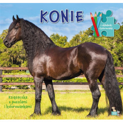 Książeczki z puzzlami i kolorowankami. Konie