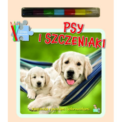 Psy i szczeniaki. Książeczki z puzzlami, kolorowankami i kolorową kredką