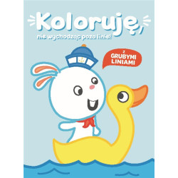 Koloruję bez wychodzenia poza linię. Zajączek