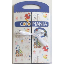COLOMANIA. GRANATOWA KSIĄŻECZKA Z KREDKAMI