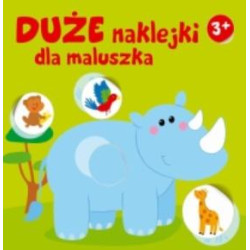 Duże naklejki dla maluszka. Nosorożec 3+