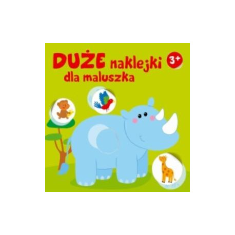 Duże naklejki dla maluszka. Nosorożec 3+
