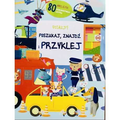 Pojazdy. Poszukaj, znajdź, przyklej