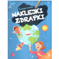NAKLEJKI ZDRAPKI. DOOKOŁA ŚWIATA (brak rysika)