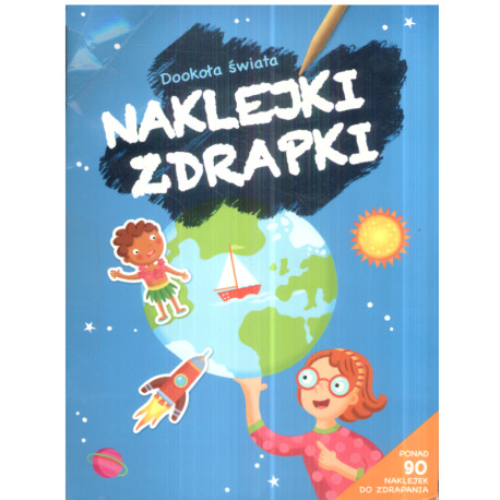 NAKLEJKI ZDRAPKI. DOOKOŁA ŚWIATA (brak rysika)