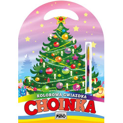 Choinka. Kolorowa gwiazdka  (brak kredek)