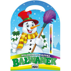 Bałwanek. Kolorowa gwiazdka  (brak kredek)