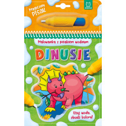 Dinusie. Malowanka z pisakiem wodnym