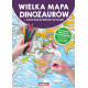 Wielka mapa dinozaurów i zwierząt prehistorycznych