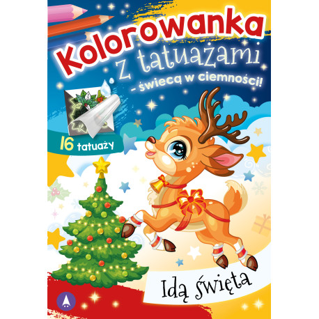 IDĄ ŚWIĘTA KOLOROWANKA Z TATUAŻAMI (ŚWIECĄ W CIEMNOŚCI!)