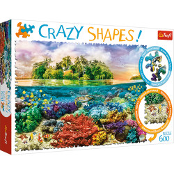 PUZZLE 600 CRAZY SHAPES TROPIKALNA WYSPA 11113 Outlet