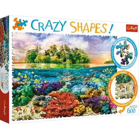 PUZZLE 600 CRAZY SHAPES TROPIKALNA WYSPA 11113 Outlet