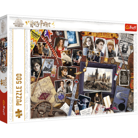 PAMIĄTKI Z HOGWARTU HARRY POTTER PUZZLE 500 ELEMENTÓW 9+ OUTLET