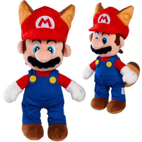Super Mario Miękka Maskotka Raccoon pluszak 30cm