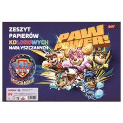 PSI PATROL  ZESZYT PAPIERÓW KOLOROWYCH NABŁYSZCZANYCH A4 10 K. 