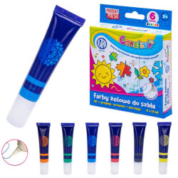 FARBY DO TWORZENIA NAKLEJEK ŻELOWYCH ZESTAW 6 X 15 ML CREATIVO ASTRA Outlet