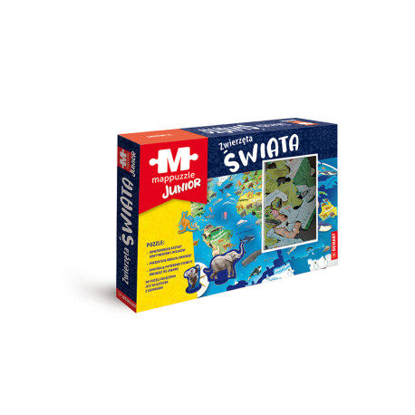 MAPPUZZLE JUNIOR  Mapa Świata ZWIERZĘTA ŚWIATA Outlet