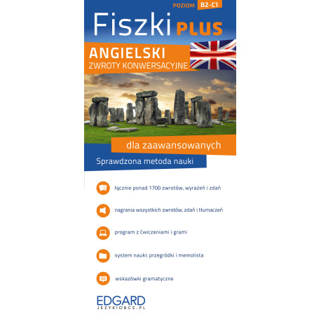 ANGIELSKI. FISZKI PLUS ZWROTY KONWERSACYJNE DLA ZAAWANSOWANYCH. POZIOM B2-C1 OUTLET