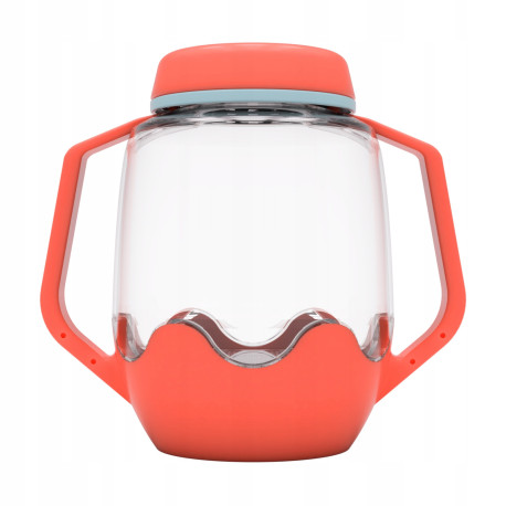 Czerwony SŁOIK SENSORYCZNY do napełnienia wodą OUTLET