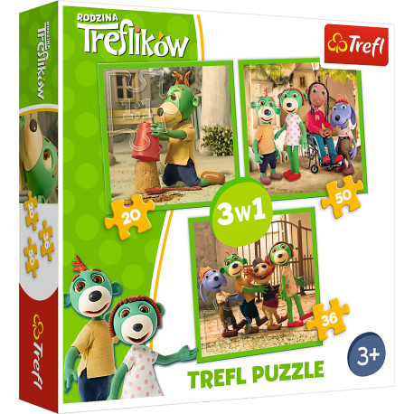 PUZZLE 3W1 (20,36,50) ZABAWY TREFLIKÓW 34838 Outlet