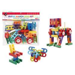 KLOCKI MAŁYCH GENIUSZY DRABINKI 40 ELEMENTÓW 109473  OUTLET