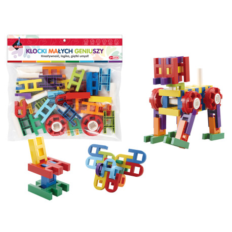 KLOCKI MAŁYCH GENIUSZY DRABINKI 40 ELEMENTÓW 109473  OUTLET