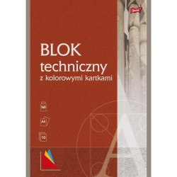 BLOK TECHNICZNY KOLOROWY 10 KARTEK A4
