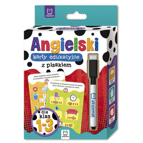 ANGIELSKI KARTY EDUKACYJNE Z PISAKIEM DLA KLAS 1-3