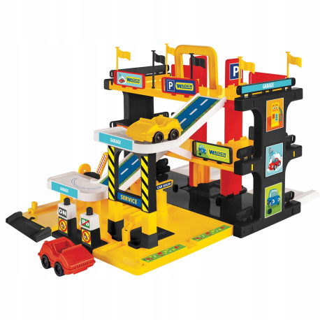WADER Garaż Serwis 50460 Dla Samochodów 3 Poziomy Zabawka Dla Dzieci Outlet