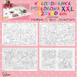 BUDOWA ZABAWA KOLOROWANKA PODŁOGOWA XXL 120 x 80 cm