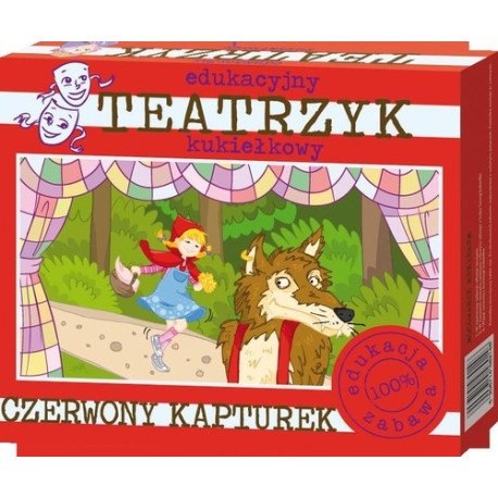Czerwony kapturek Edukacyjny teatrzyk kukiełkowy Monumi