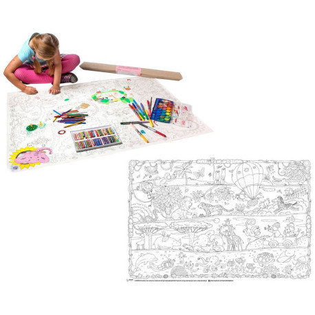 SAFARI KOLOROWANKA PODŁOGOWA XXL 120 X 80 CM