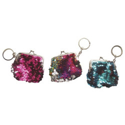 PORTFELIK CEKINOWY Z BRELOKIEM