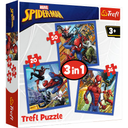 PUZZLE 3W1 (20,36,50) PAJĘCZA SIŁA SPIDER MAN 34841 Outlet