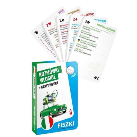 ROZMÓWKI WŁOSKIE I KARTY DO GRY 2W1 Perczyńska Kinga
