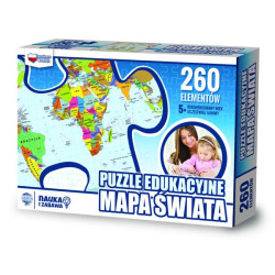 PUZZLE 260 EDUKACYJNE MAPA ŚWIATA Outlet