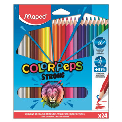 KREDKI OŁÓWKOWE TRÓJKĄTNE COLORPEPS STRONG MAPED 24 KOLORY