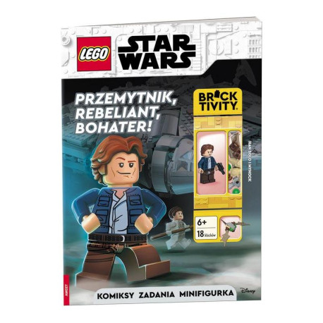 LEGO STAR WARS. PRZEMYTNIK, REBELIANT, BOHATER! + FIGURKA Han Solo 6+