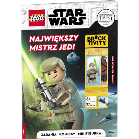 LEGO STAR WARS NAJWIĘKSZY MISTRZ JEDI! + Figurka Luke Skywalker i ścigacz 6+