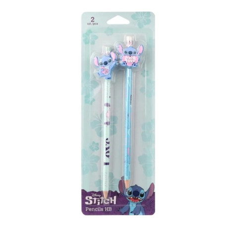 OŁÓWKI Z GUMOWĄ NAKŁADKĄ DISNEY FASHION STITCH WZÓR 1 BLISTER 2 SZT. Outlet