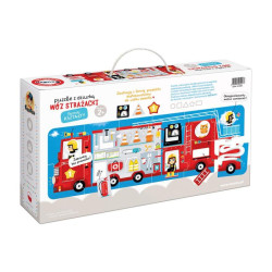 WÓZ STRAŻACKI PUZZLE Z DZIURKĄ 23 ELEMENTY CZUCZU 2+ Outlet